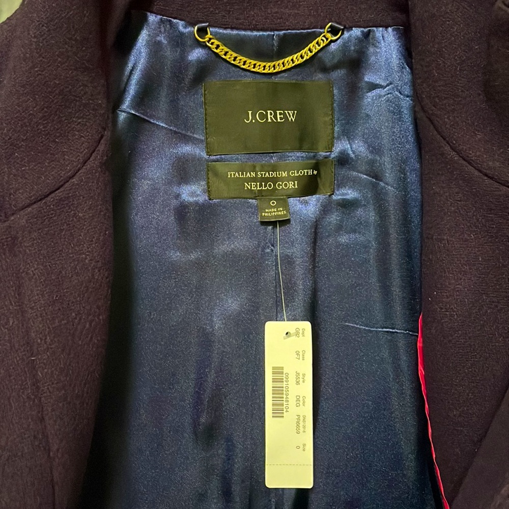 NWT J.Crew New Cocoon Coat in Italian stadium-cloth. Best Seller! $375 - Picture 5 of 6